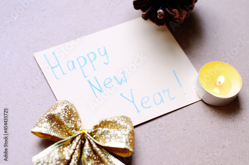 Happy New Year. New Year decoration. New Year card