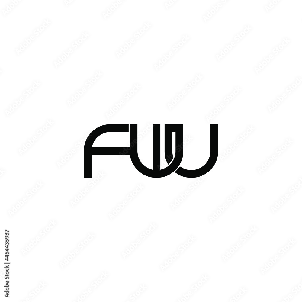 fwu initial letter monogram logo design fwu initial letter monogram logo design