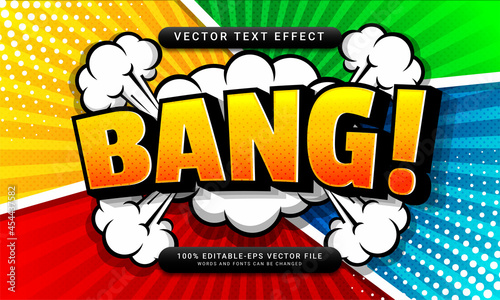 Comic bang editable text effect suitable for cartoon style concept