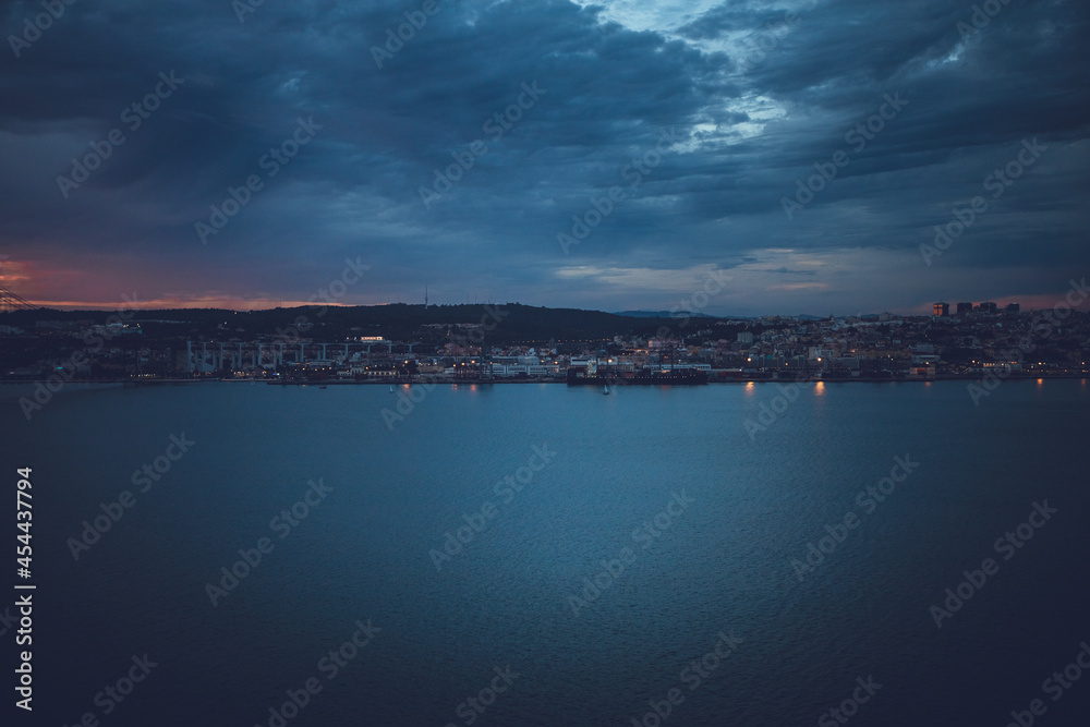 night city over the river