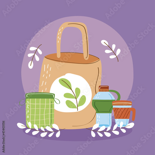 reusable bag with containers