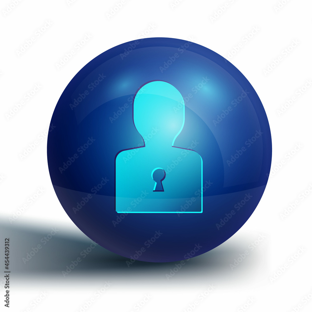 Blue Solution to the problem in psychology icon isolated on white background. Key. Therapy for mental health. Blue circle button. Vector Blue Solution to the problem in psychology icon isolated on white background. Key. Therapy for mental health. Blue circle button. Vector