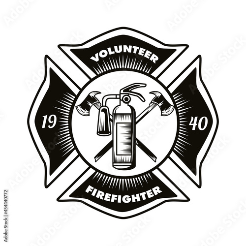 volunteer firefighter badge