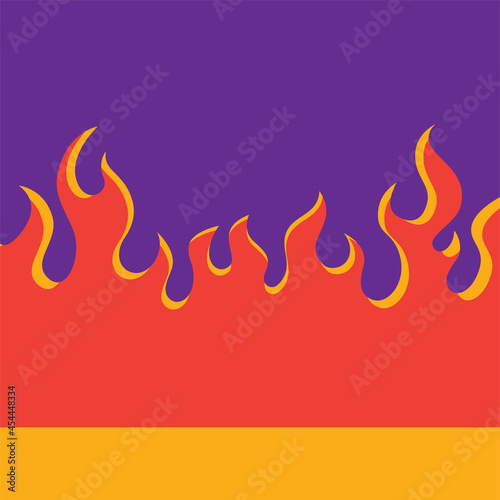 Simple and colorful flame background template.