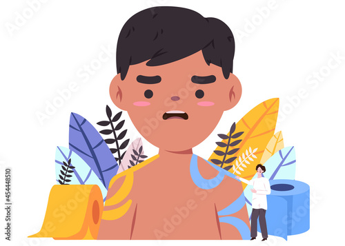 the woman explain about kinesiology the scientific study of human or non-human body movement modern cartoon flat color vector
