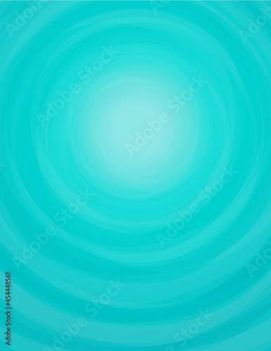 Vibrant teal abstract circular background. Motion swirl vertical orientation backdrop.