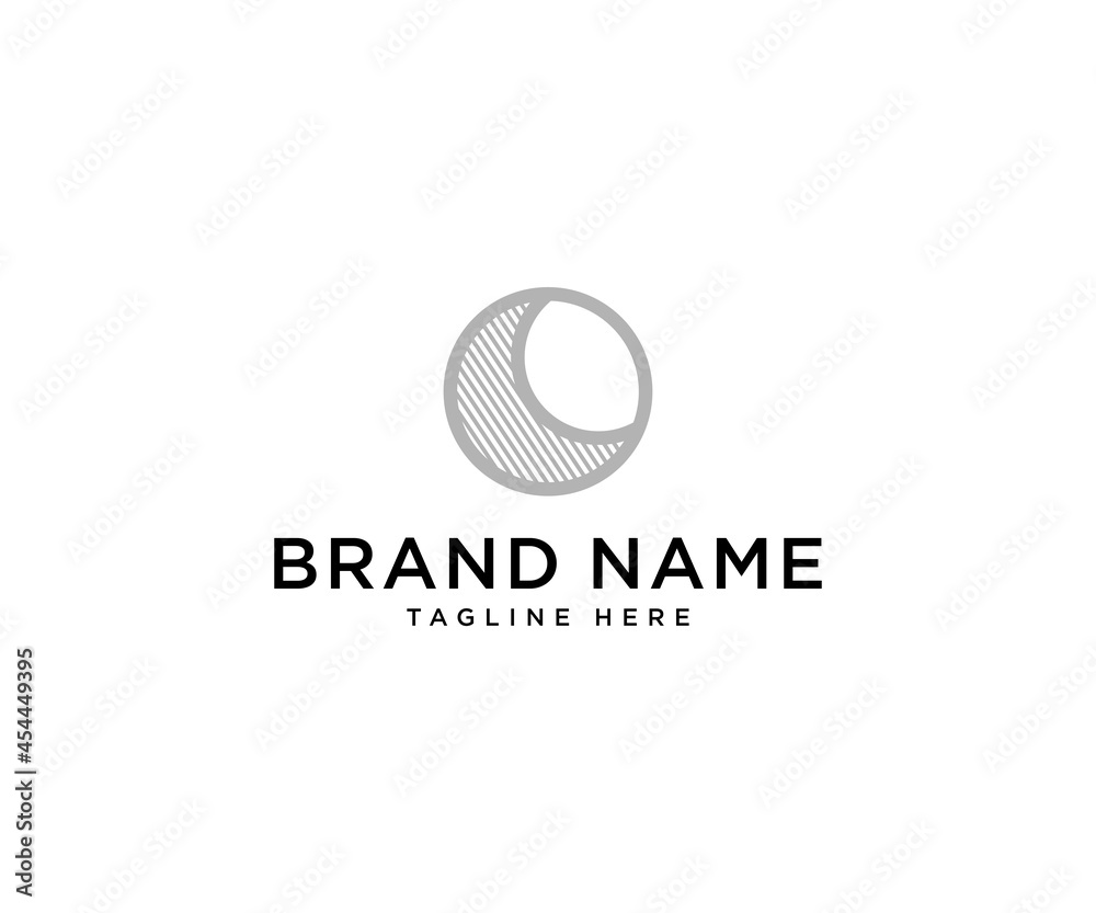 Abstract moon logo design vector template Abstract moon logo design vector template