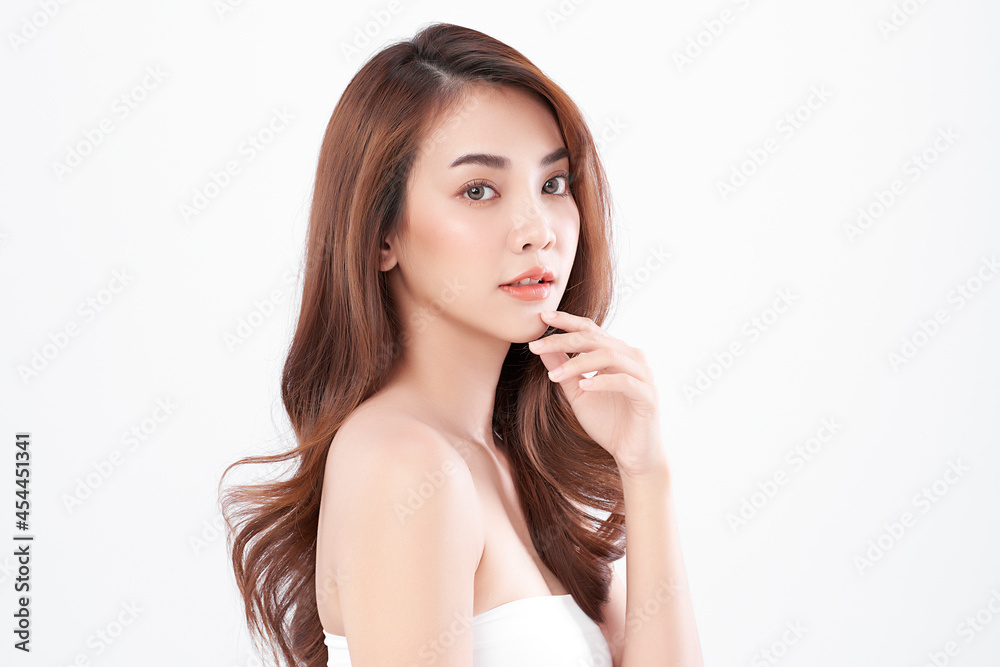 Beautiful young asian woman with clean fresh skin on white background, Face care, Facial treatment, Cosmetology, beauty and spa, Asian women portrait. Beautiful young asian woman with clean fresh skin on white background, Face care, Facial treatment, Cosmetology, beauty and spa, Asian women portrait.