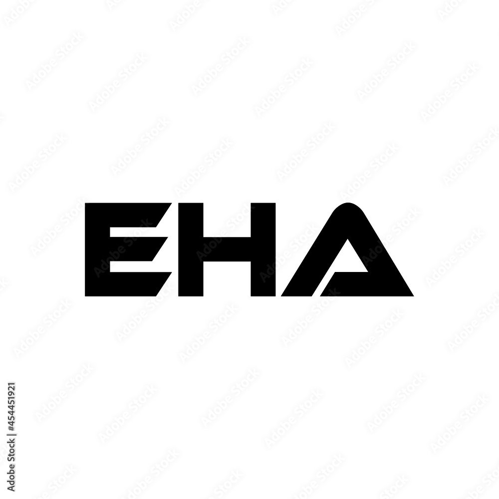 EHA letter logo design with white background in illustrator, vector logo modern alphabet font overlap style. calligraphy designs for logo, Poster, Invitation, etc.