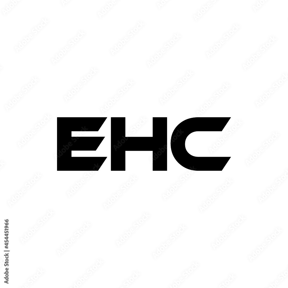 EHC letter logo design with white background in illustrator, vector logo modern alphabet font overlap style. calligraphy designs for logo, Poster, Invitation, etc.