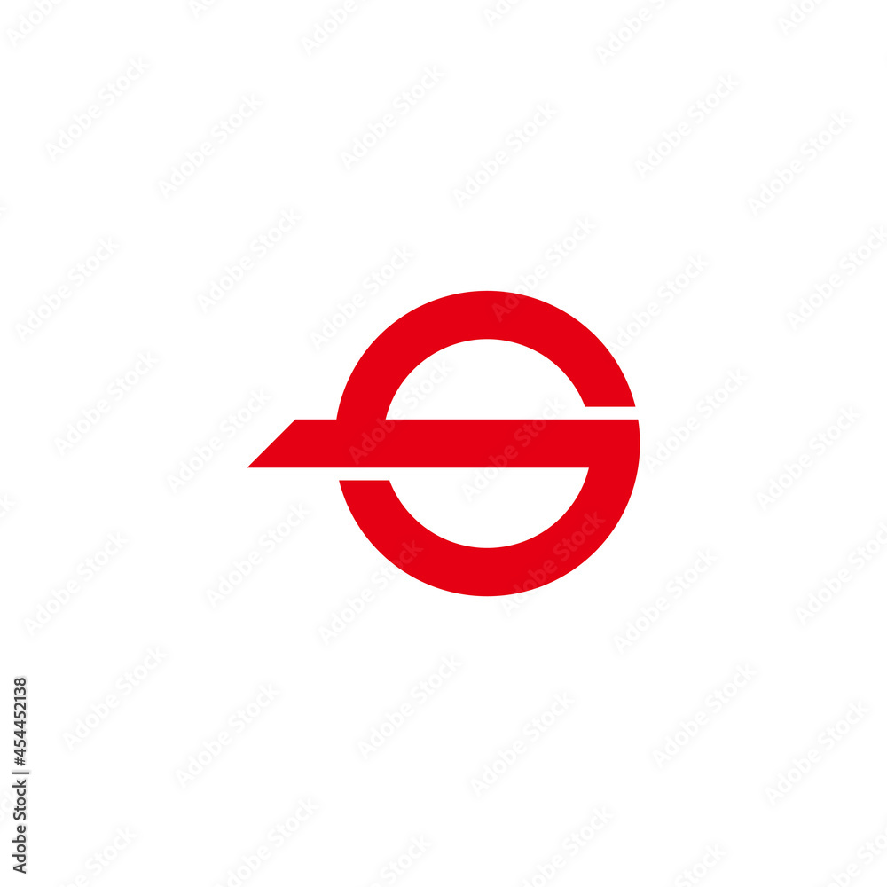letter s simple circle geometric red logo vector letter s simple circle geometric red logo vector