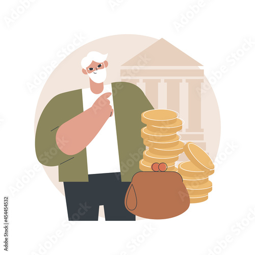 Retirement preparation abstract concept vector illustration. Retirement saving planning, financial savings of retirees, pension psychological preparation, get ready for resign abstract metaphor.