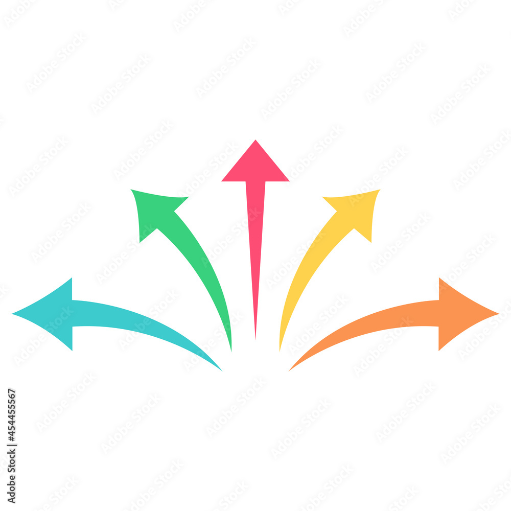 directional arrow forward totarget or goal, growing and increasing arrows to achievement and successful directional arrow forward totarget or goal, growing and increasing arrows to achievement and successful