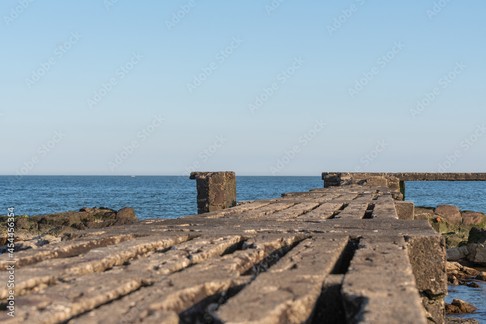 pier on the coast of Uruguay on a calm day