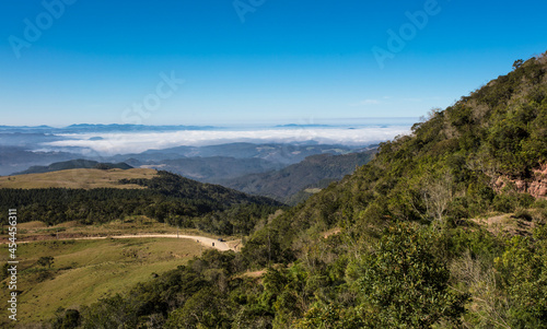 Landscape between Urubici and Grão Para in Serra do Corvo Branco in Santa Catarina, Brazil.