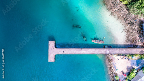 Drone shot of pier