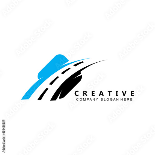 road logo vector icon, concept inspiration
