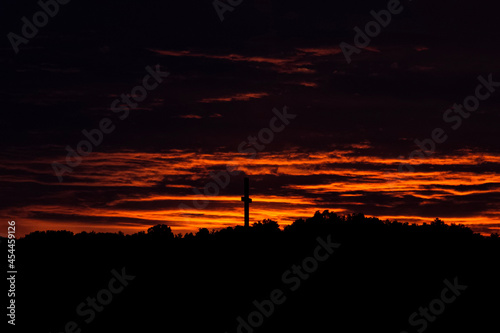 sunset over the city