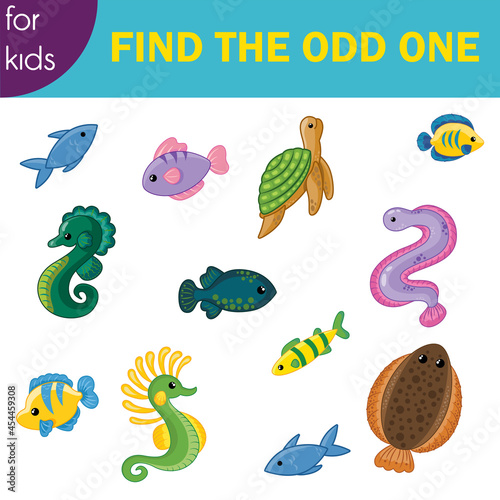 Kids game find the odd one