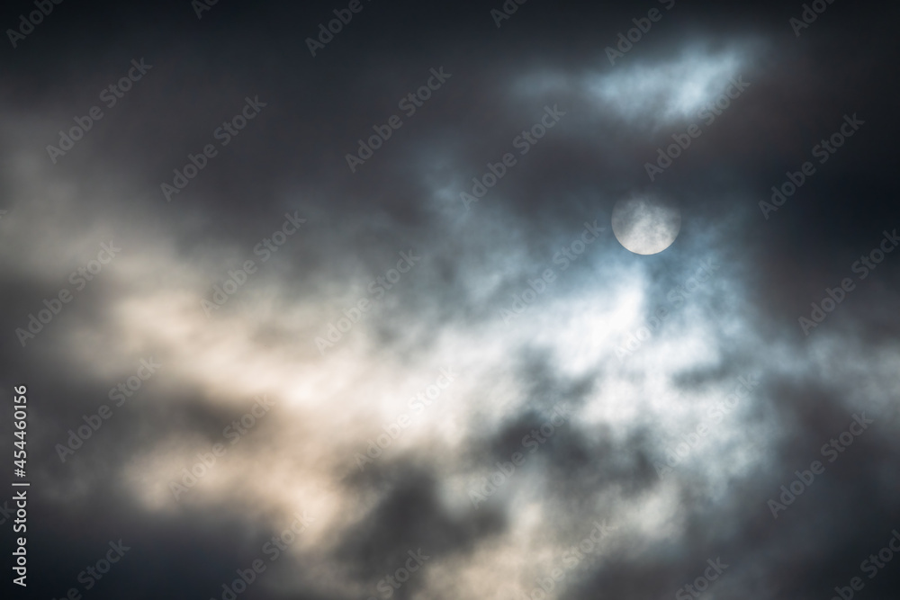 Dramatic cloudy sky background. Dark blue stormy cloudy sky. Natural photo background Dramatic cloudy sky background. Dark blue stormy cloudy sky. Natural photo background