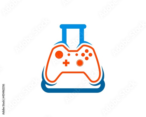 Triangle bottle laboratory with game console inside