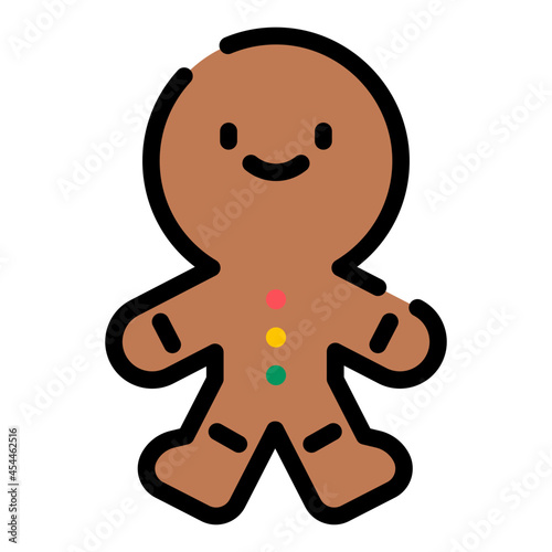 gingerbread filled outline icon