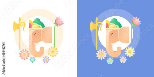 Ganesh chaturthi banner design template