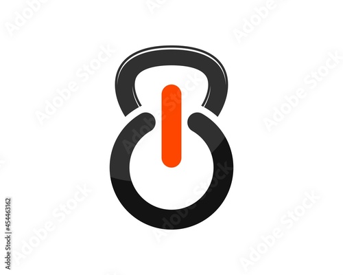 Simple gym kettle bell with power button inside