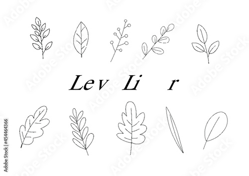 leaves vector set of elements