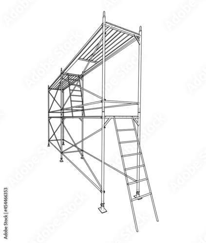 Prefabricated scaffolding. Vector