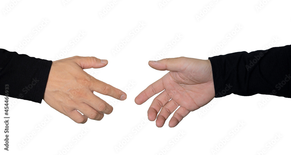hands that are about to shake hands
