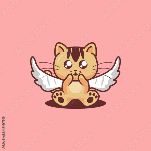 cute angel cat