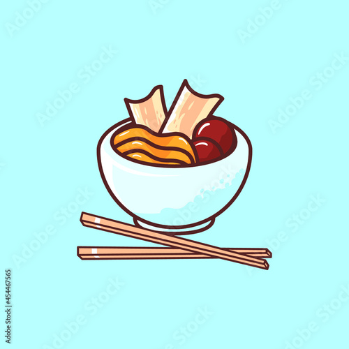 tasty noodle meatball