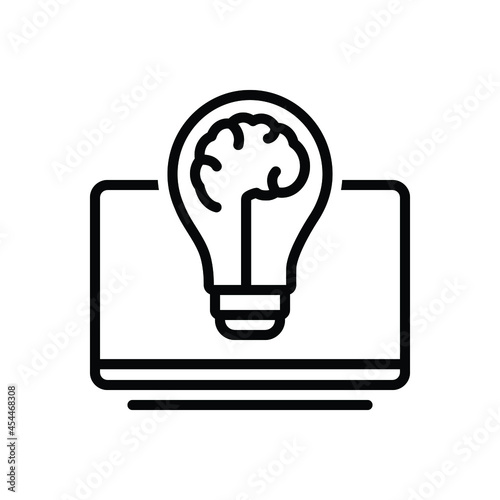 Black line icon for basic knowledge