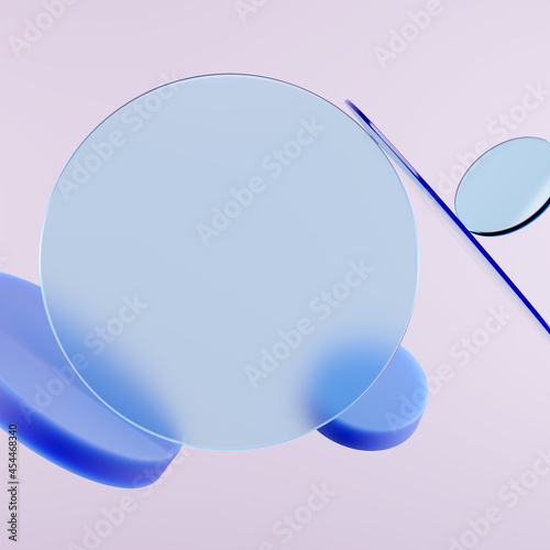 3d render Luxurious background with transparent material, glass,acryl texture photo