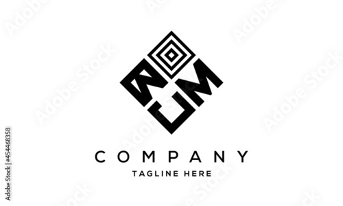 BMJ square three latter logo vector