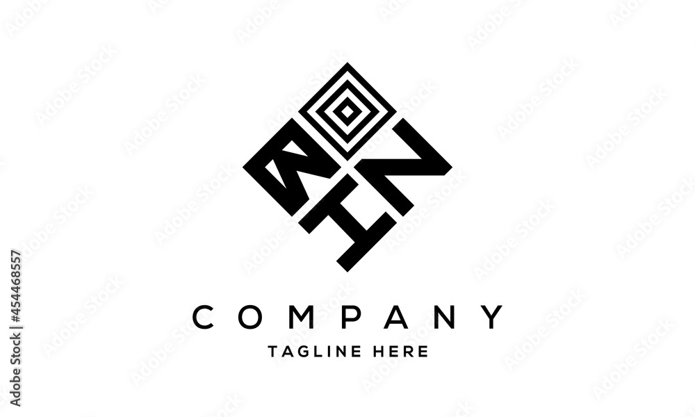 BNH square three latter logo vector BNH square three latter logo vector