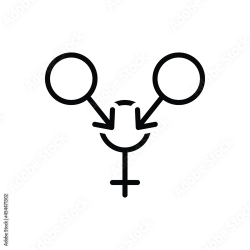 Black line icon for gangbang