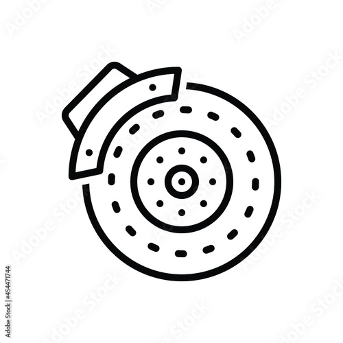 Black line icon for brakes