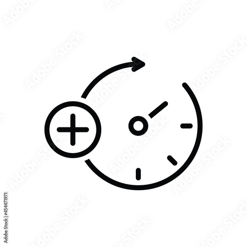 Black line icon for extras