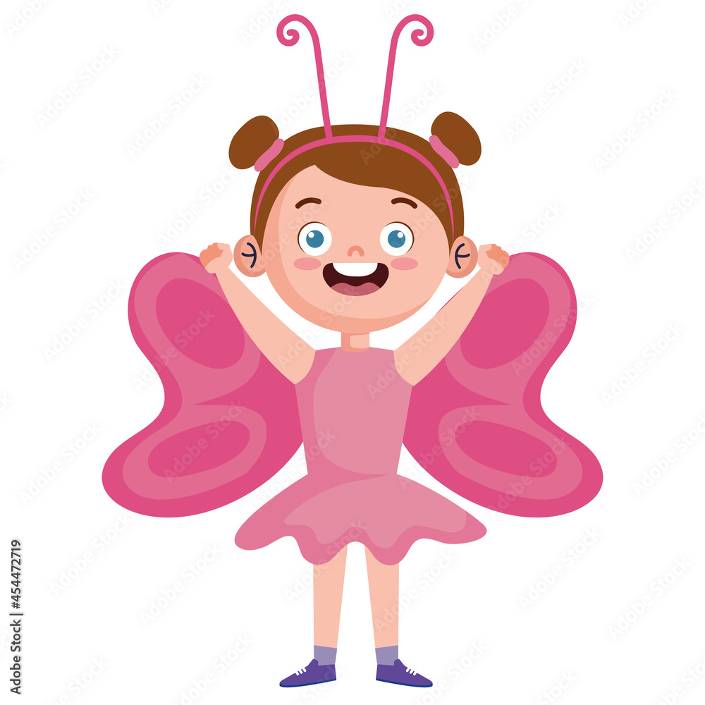 girl with butterfly costume girl with butterfly costume