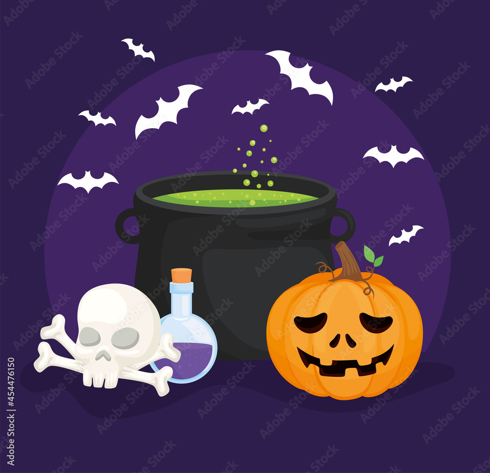 Fototapeta premium halloween pumpkin cartoon