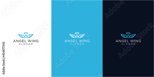 angel wing graphic icon design template