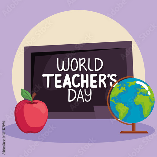 world teachers day symbol set