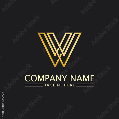 V Letter Logo Template vector font logo business and identity
