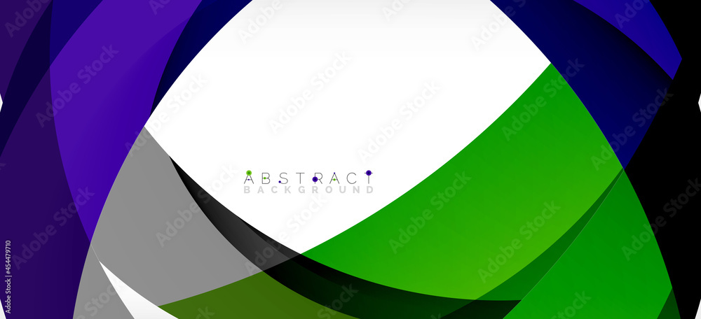 Geometric abstract background. Circle created with overlapping color shapes. Vector Illustration For Wallpaper, Banner, Background, Landing Page Geometric abstract background. Circle created with overlapping color shapes. Vector Illustration For Wallpaper, Banner, Background, Landing Page