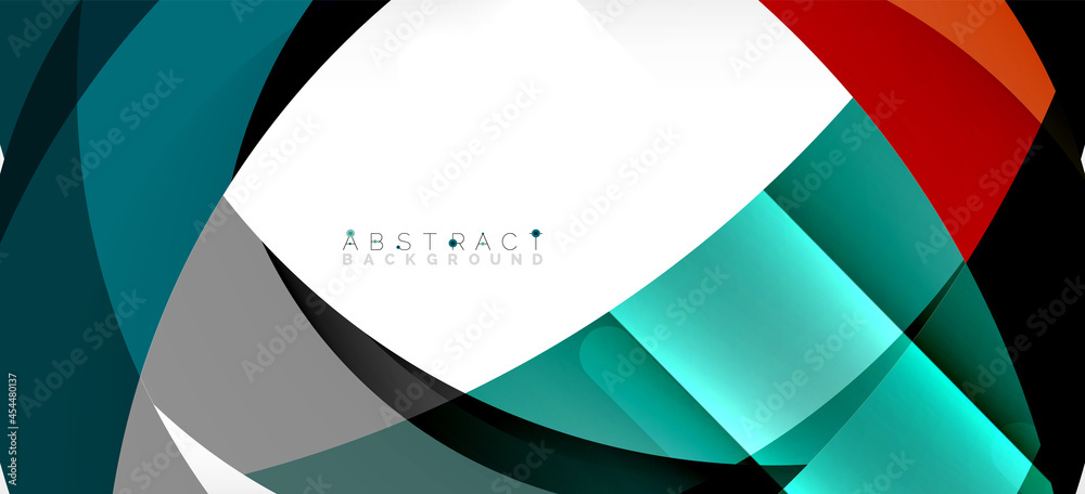 Color circle shapes, minimal geometric background. Trendy dynamic composition. Vector Illustration For Wallpaper, Banner, Background, Landing Page Color circle shapes, minimal geometric background. Trendy dynamic composition. Vector Illustration For Wallpaper, Banner, Background, Landing Page