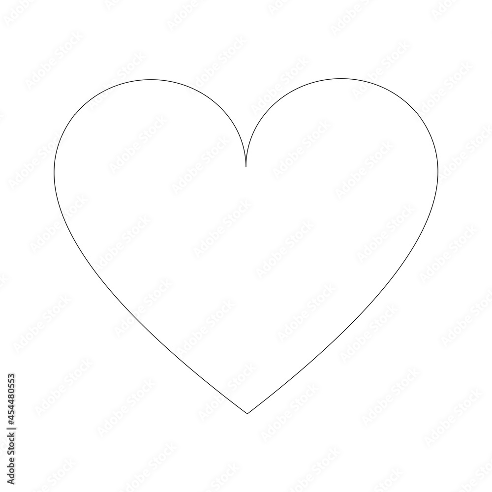 Heart linear icon isolated on white background. Thin black line customizable illustration. 