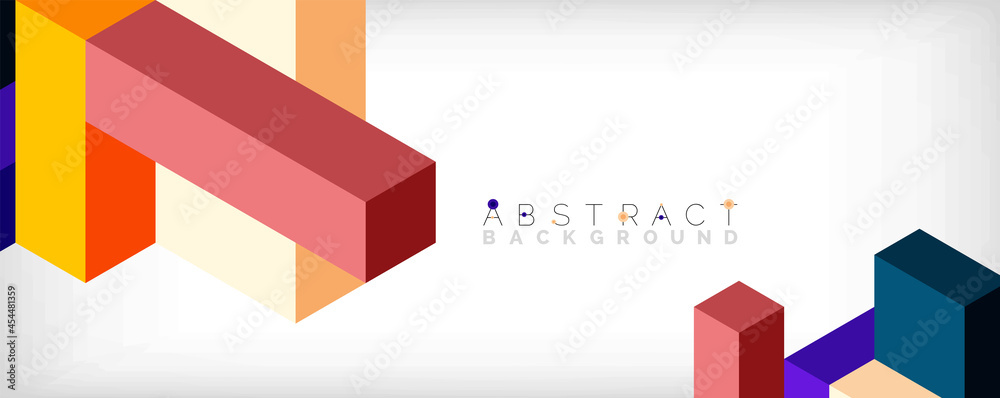 Abstract background. 3d cubes, cubic elements and blocks. Techno or business concept for wallpaper, banner, background, landing page Abstract background. 3d cubes, cubic elements and blocks. Techno or business concept for wallpaper, banner, background, landing page