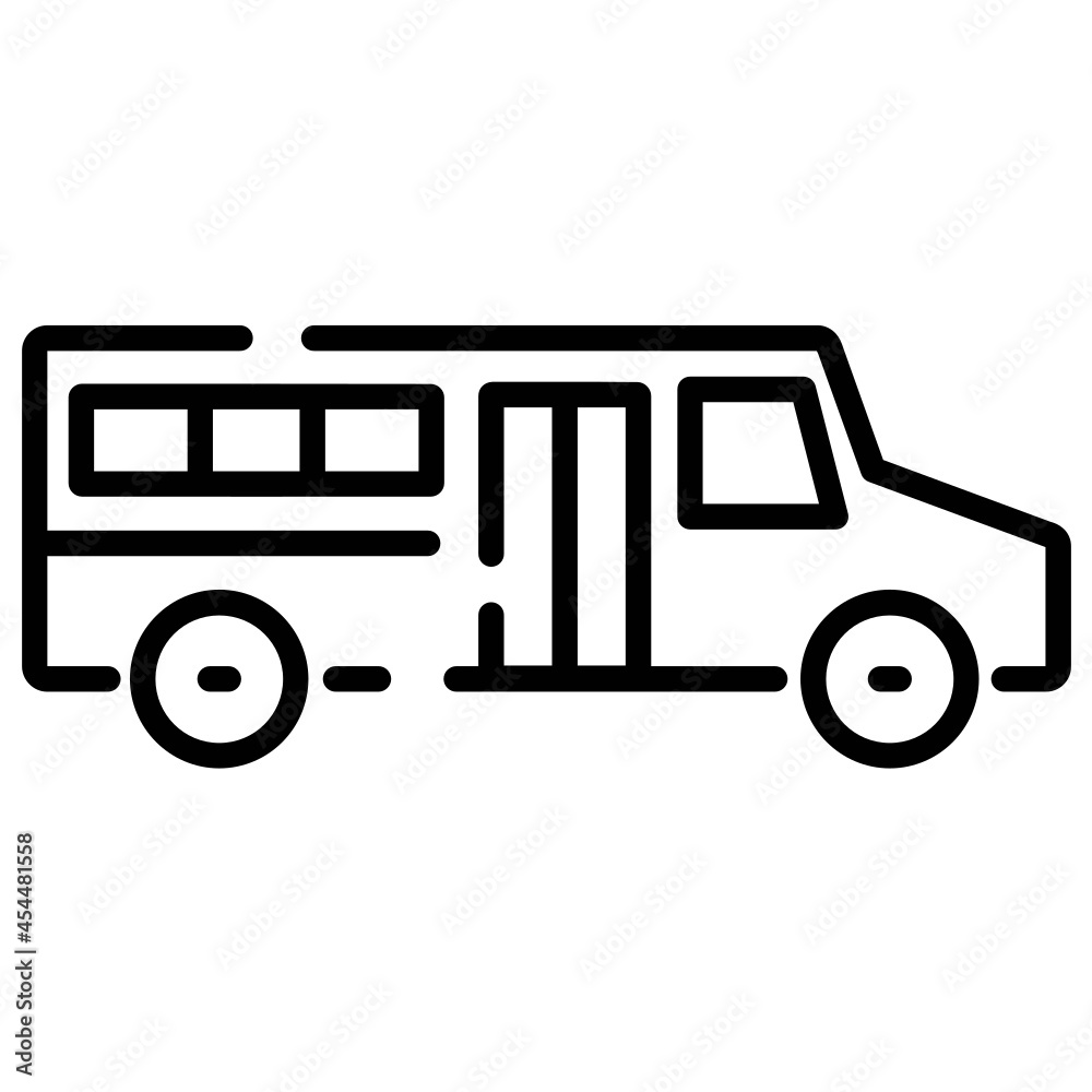 School Bus Icon Vector Illustration School Bus Icon Vector Illustration
